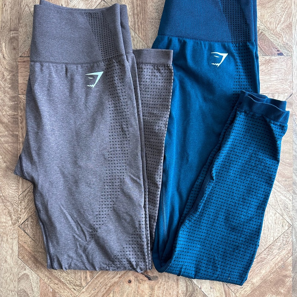 Gymshark Leggings - Brown and Blue